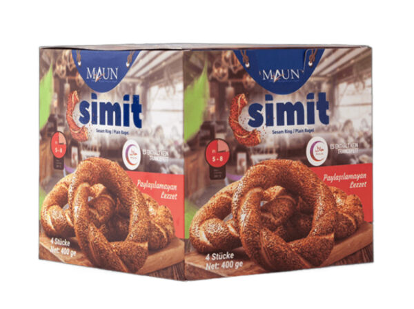 Maun Plain Bagel 100gr x 8pcs (4'lu) | SIMIT m box - MA03